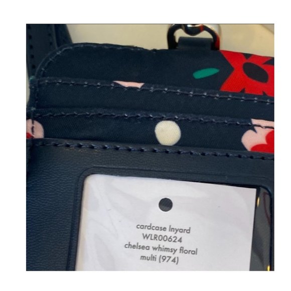 Kate Spade Chelsea Whimsy Floral Card Case ID Wallet Lanyard wallet wristlet - Picture 3 of 10